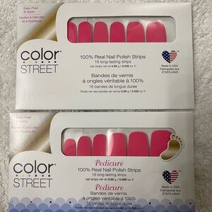 Color Street manicure & pedicure nail polish strips set Watermelon Session